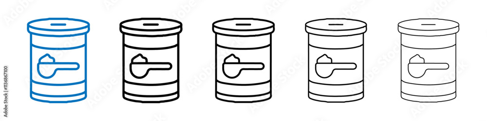 Aufkleber baking soda icon outline vector logo for web ui