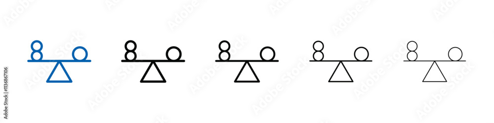 Poster balancing icon Outline vector logo for web ui