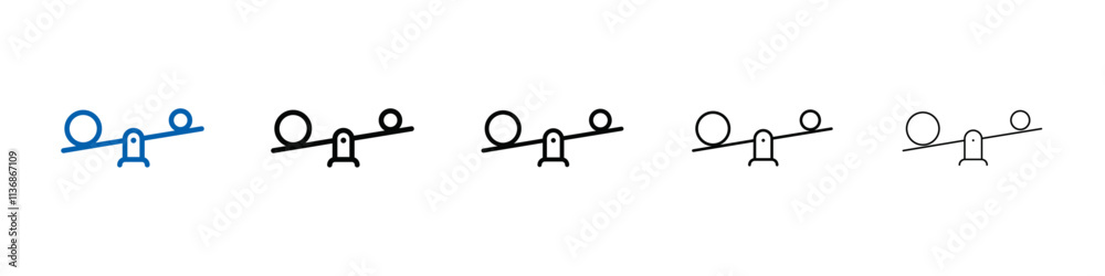 Aufkleber balancing icon Outline vector logo for web ui
