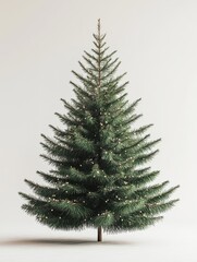 Fototapeta premium green christmas tree isolated