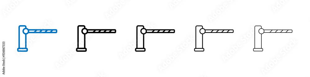 Poster Barrier icon Outline vector logo for web ui