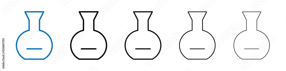Poster Beaker icon Outline vector logo for web ui