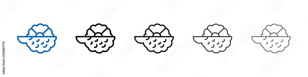 Aufkleber bergamot icon outline vector logo for web ui