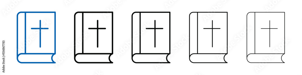 Poster bible icon outline vector logo for web ui