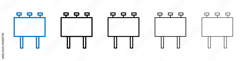 Poster Billboard icon Outline vector logo for web ui