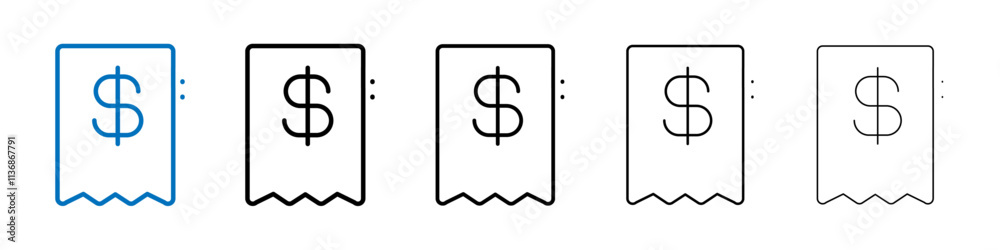 Poster billing icon outline vector logo for web ui