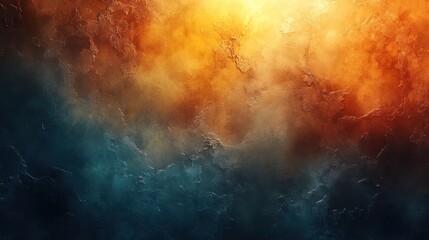 Obraz premium Swirling shades of orange and blue merge beautifully, evoking a sense of energy and movement