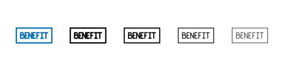 Benefits icon Outline vector logo for web ui