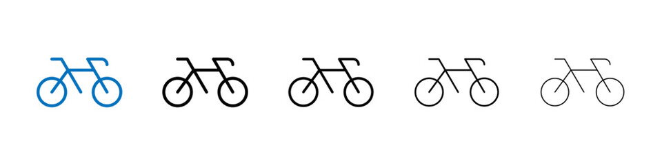 Bicycle icon Outline vector logo for web ui