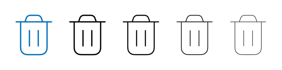 Bin icon Outline vector logo for web ui