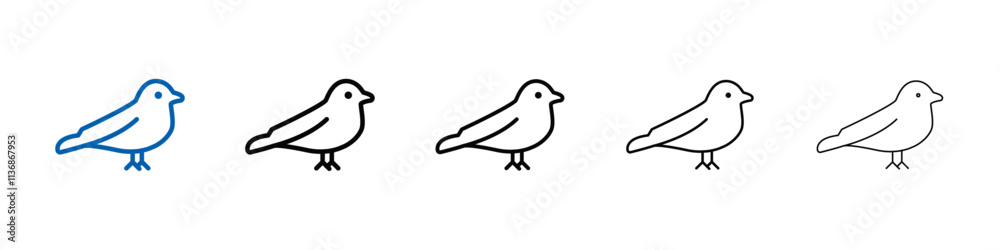 Poster bird icon Outline vector logo for web ui