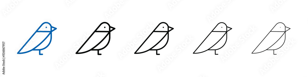 Poster bird icon Outline vector logo for web ui