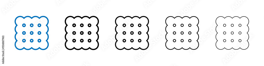Poster Biscuit icon Outline vector logo for web ui