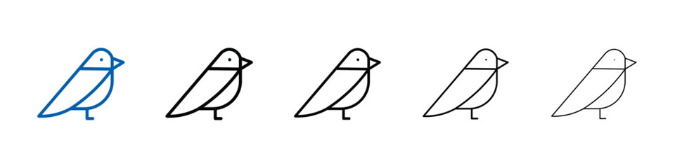bird icon Outline vector logo for web ui