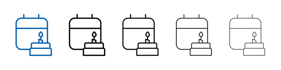 Birthday icon Outline vector logo for web ui