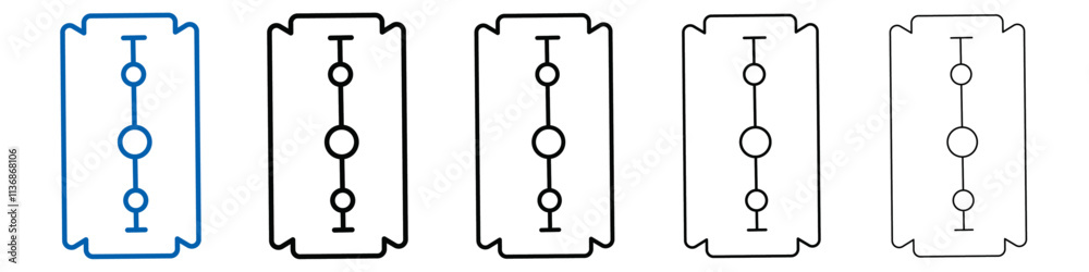 Poster Blade razor icon Outline vector logo for web ui
