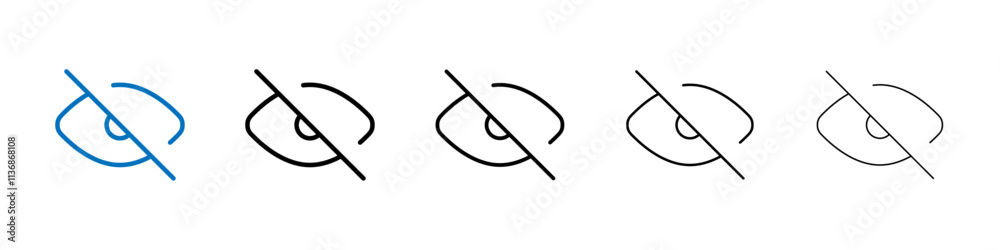 Poster blindness icon outline vector logo for web ui