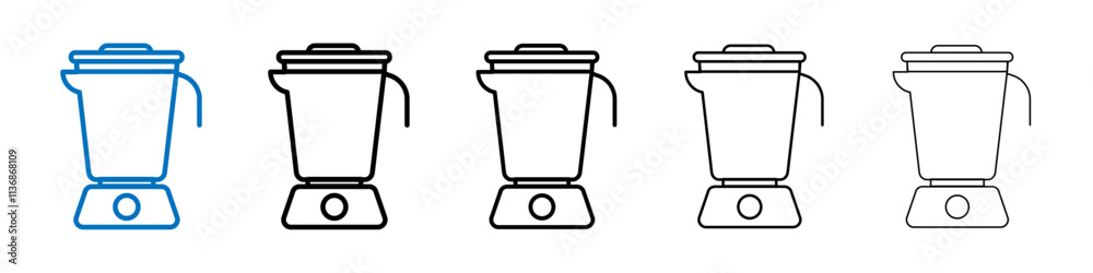 Poster Blender icon Outline vector logo for web ui