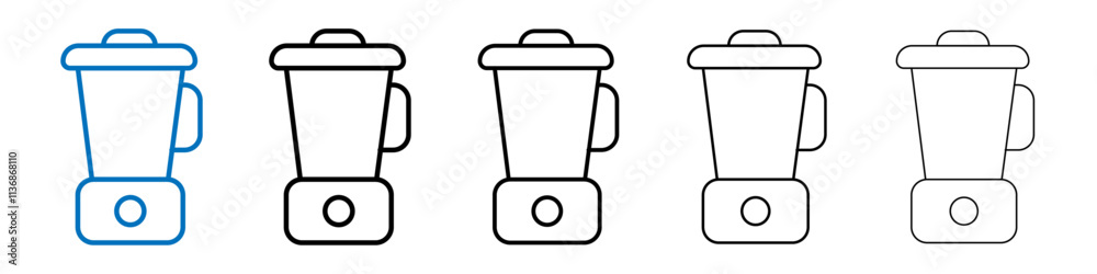 Poster Blender icon Outline vector logo for web ui