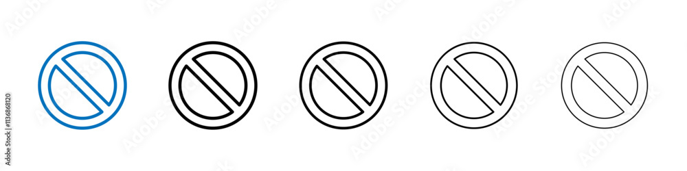 Poster Blocked icon Outline vector logo for web ui