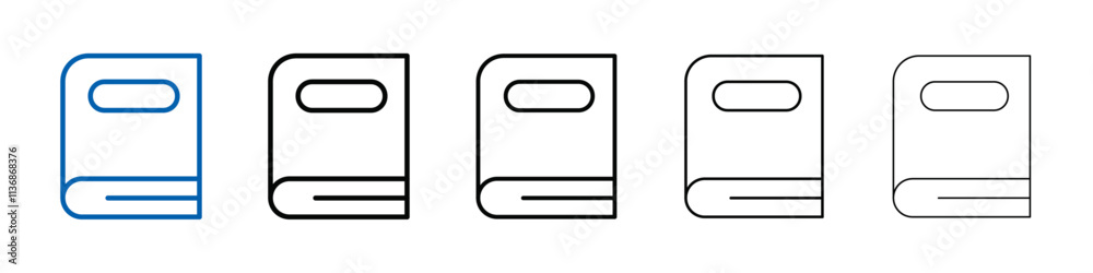 Poster book icon outline vector logo for web ui