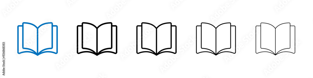Poster book icon outline vector logo for web ui