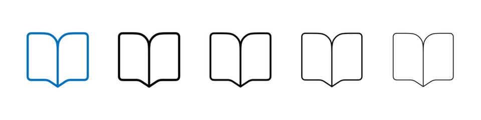 Book icon Outline vector logo for web ui