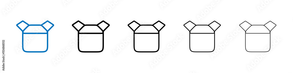 Poster Box icon Outline vector logo for web ui