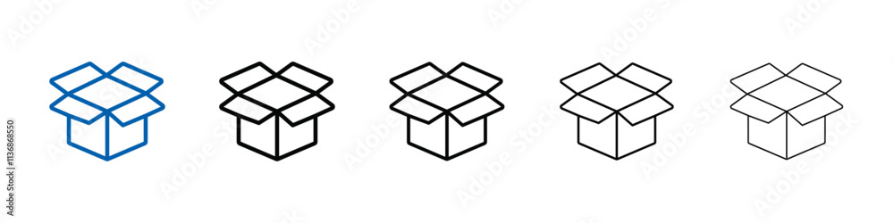 Poster Box icon Outline vector logo for web ui
