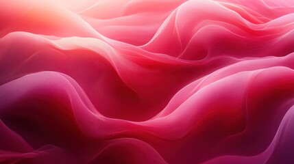 Obraz premium Crimson waves flow gently, lit by dawn's soft glow, creating a serene atmosphere