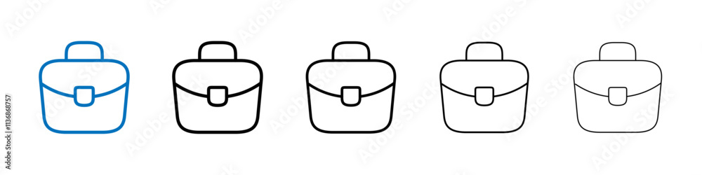 Poster briefcase icon outline vector logo for web ui
