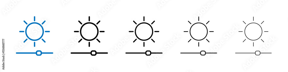 Aufkleber Brightness icon Outline vector logo for web ui