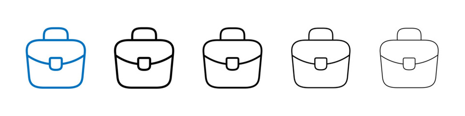 Briefcase icon Outline vector logo for web ui