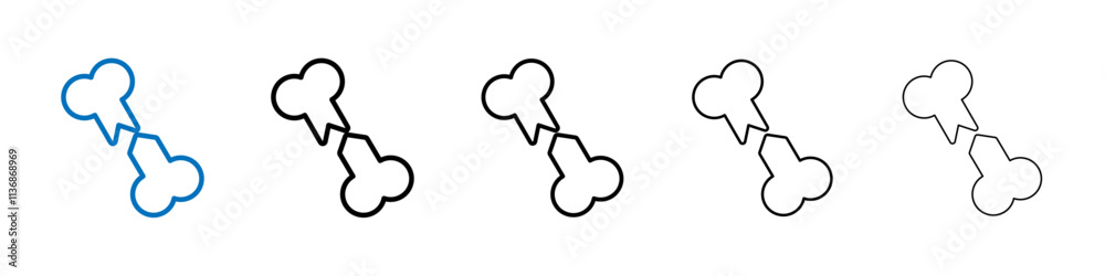 Poster Broken bone icon Outline vector logo for web ui