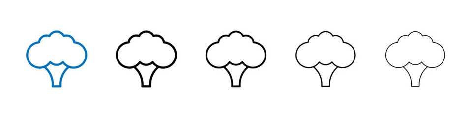 Broccoli icon Outline vector logo for web ui