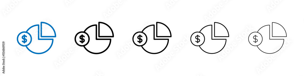 Poster budget planning icon outline vector logo for web ui