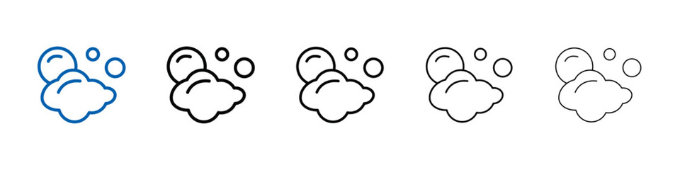 Bubbles and foam icon Outline vector logo for web ui