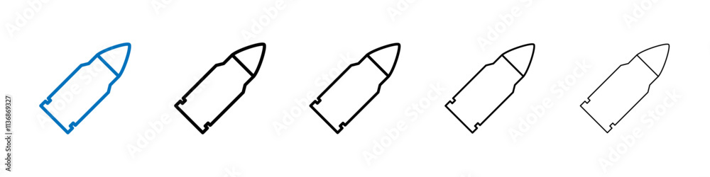 Aufkleber bullet icon outline vector logo for web ui