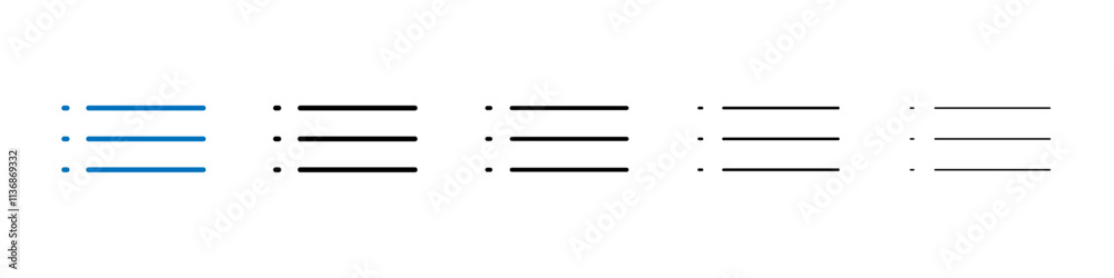 Poster bulleted list icon outline vector logo for web ui