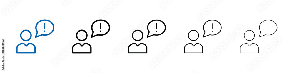 Poster business decision confusion icon outline vector logo for web ui