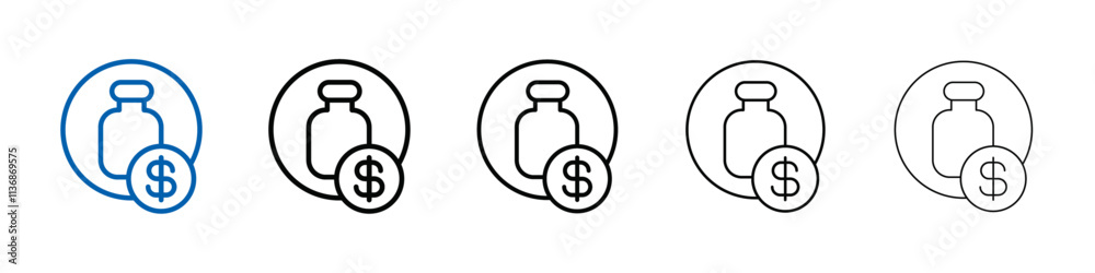 Poster business remedy icon outline vector logo for web ui