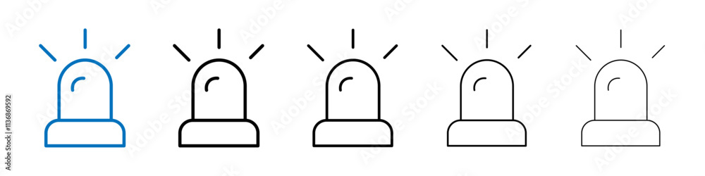 Poster buzzer icon outline vector logo for web ui