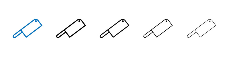 Butcher knife icon Outline vector logo for web ui