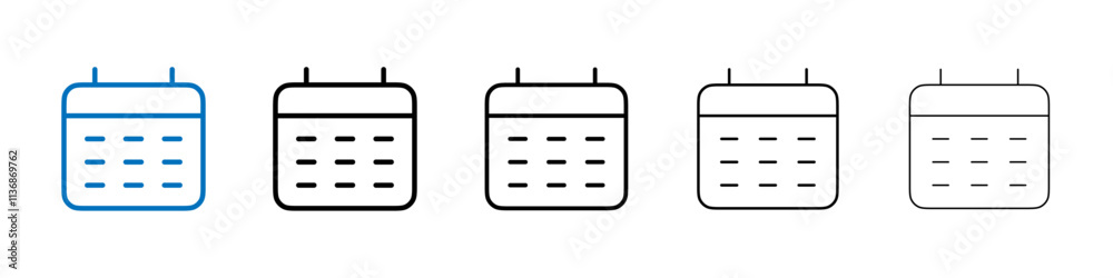 Poster Calendar icon Outline vector logo for web ui