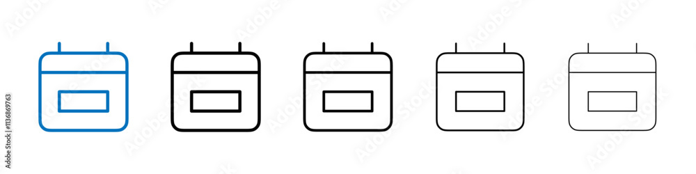 Aufkleber calendar icon outline vector logo for web ui