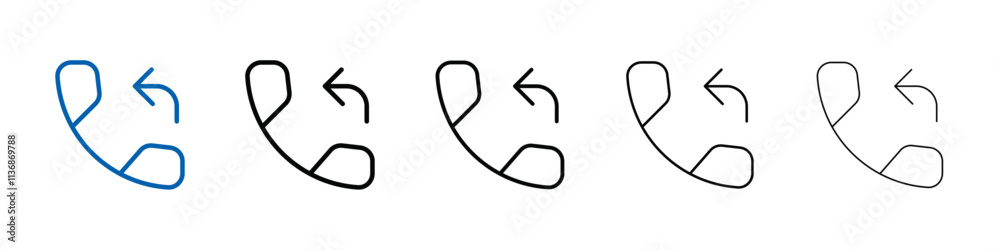 Poster call back icon outline vector logo for web ui
