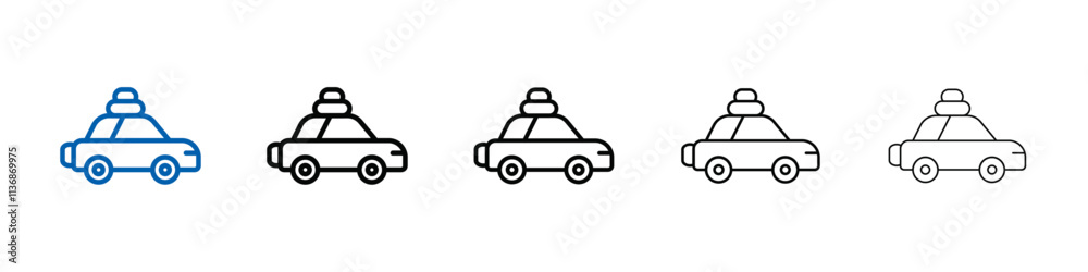 Poster camping car icon outline vector logo for web ui