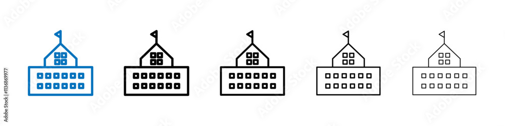 Poster Campus icon Outline vector logo for web ui