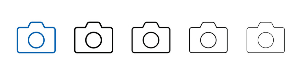Camera icon Outline vector logo for web ui
