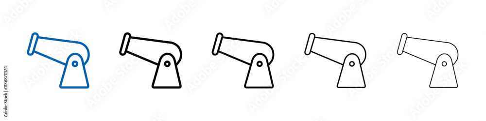 Poster Cannon icon Outline vector logo for web ui